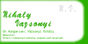 mihaly vazsonyi business card