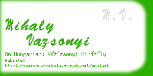 mihaly vazsonyi business card